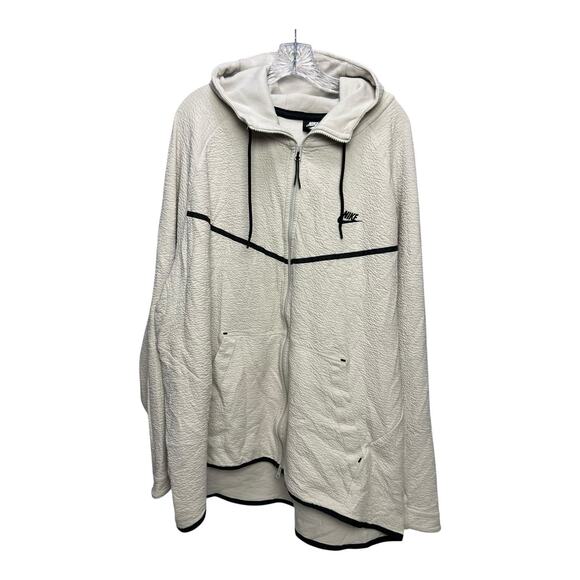Nike Tech Fleece Icon Texture Full Zip Hoodie Light Bone 929121